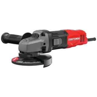 View of CRAFTSMAN Angle Grinder on white background