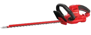 Profile of 3 dot 8 amp 22 inches corded hedge trimmer.