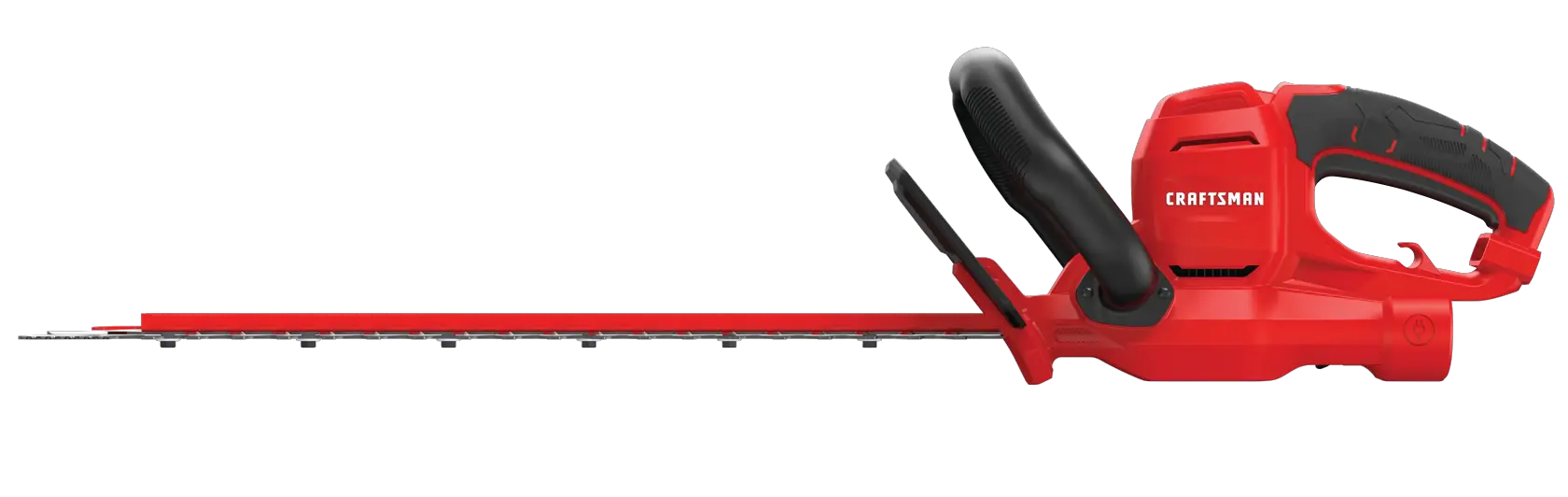 Profile of 3 dot 8 amp 22 inches corded hedge trimmer.