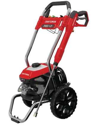 Profile of 2100 pound per square inch electric cold water pressure washer.