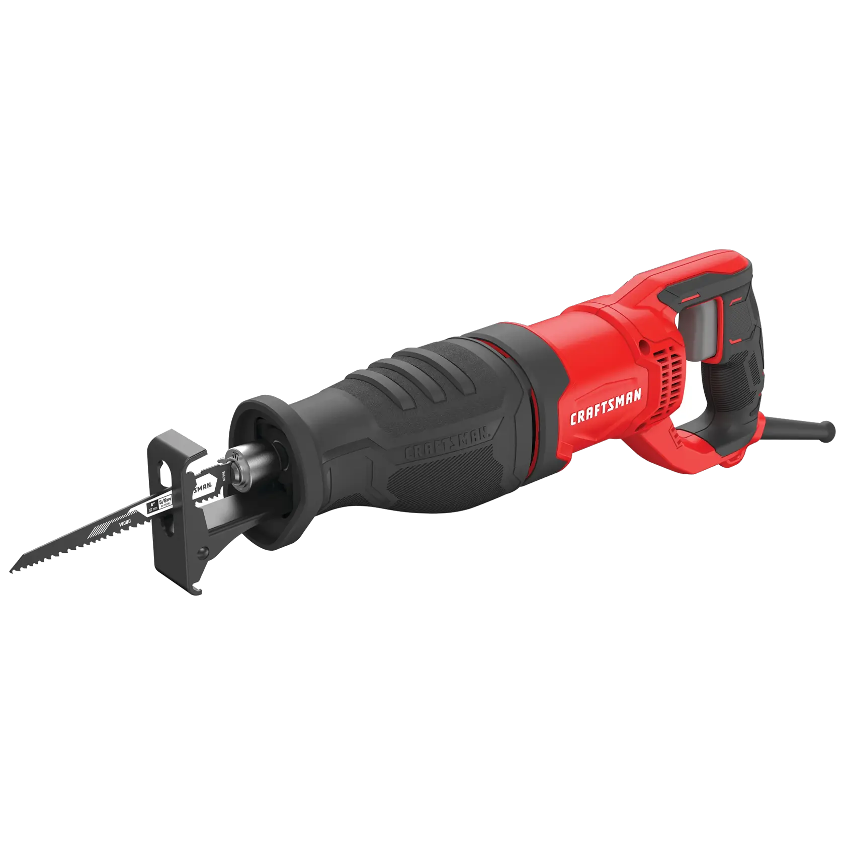 Profile of 7 dot 5 amp reciprocating saw.