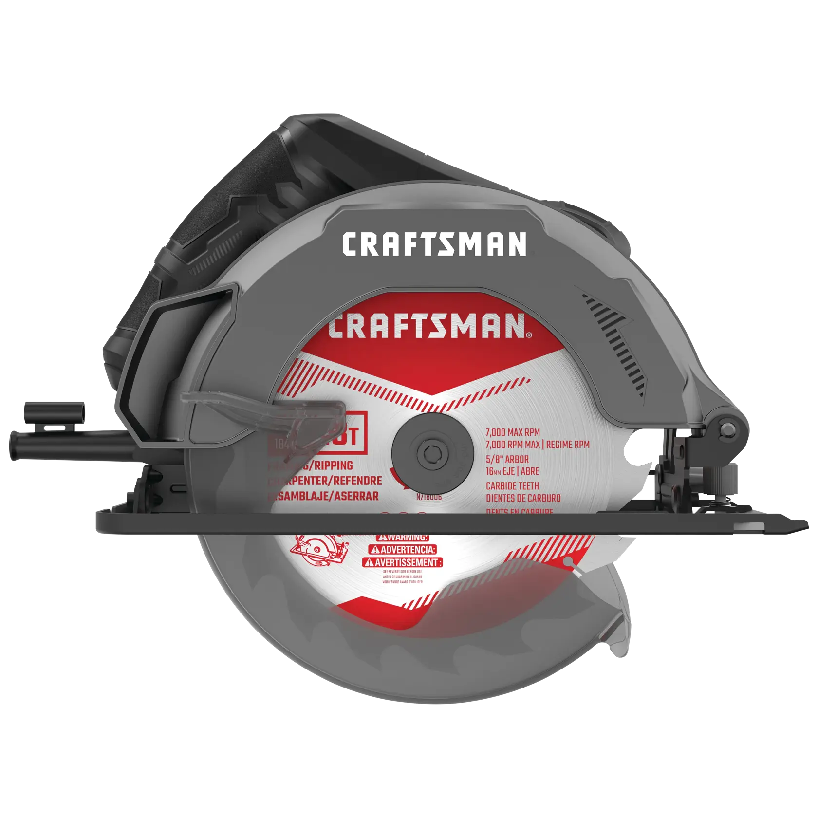 View of CRAFTSMAN Circular Saws on white background