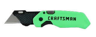 CRAFTSMAN CMHT10352 HiVis Folding Utility Knife w/ One Blade Storage beauty image