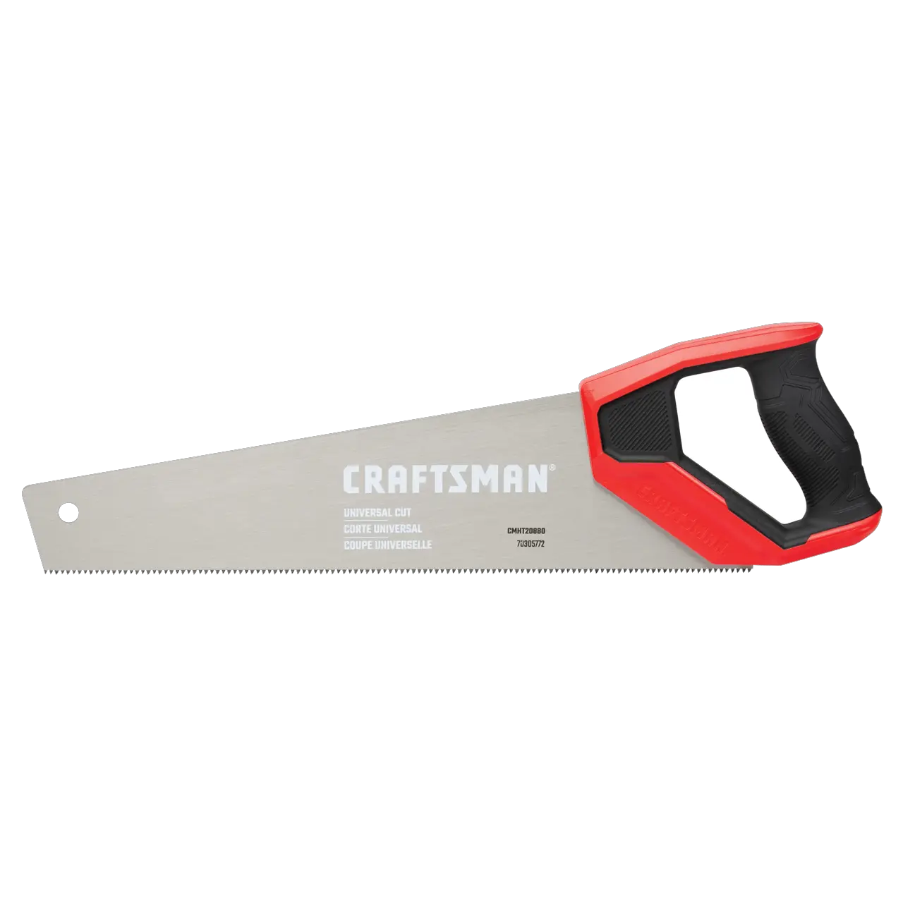 View of CRAFTSMAN Handsaw on white background