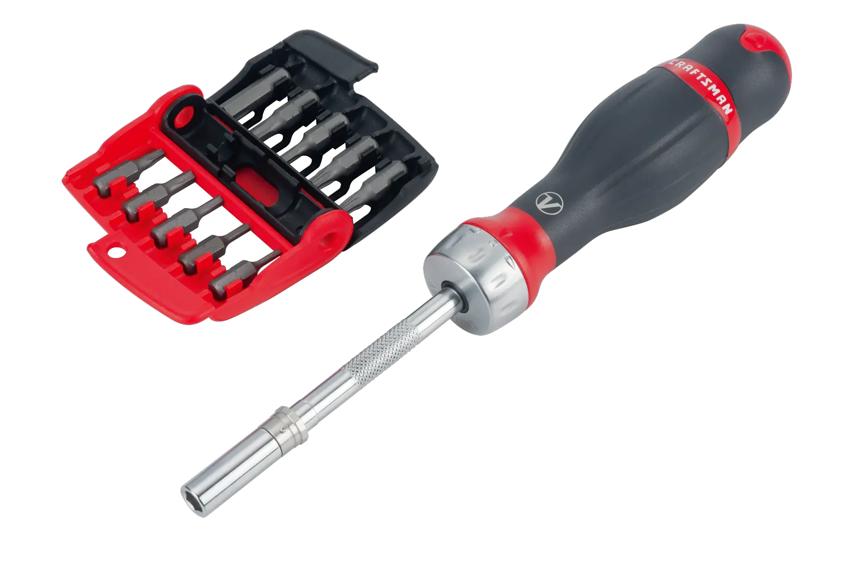 View of CRAFTSMAN Screwdrivers on white background