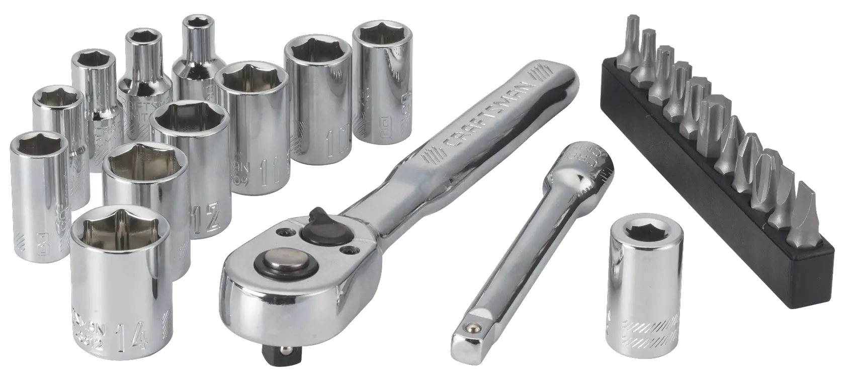 View of CRAFTSMAN Sockets: Bit Sockets on white background