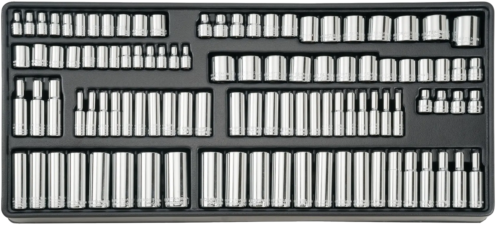View of CRAFTSMAN Mechanics Tool Set on white background