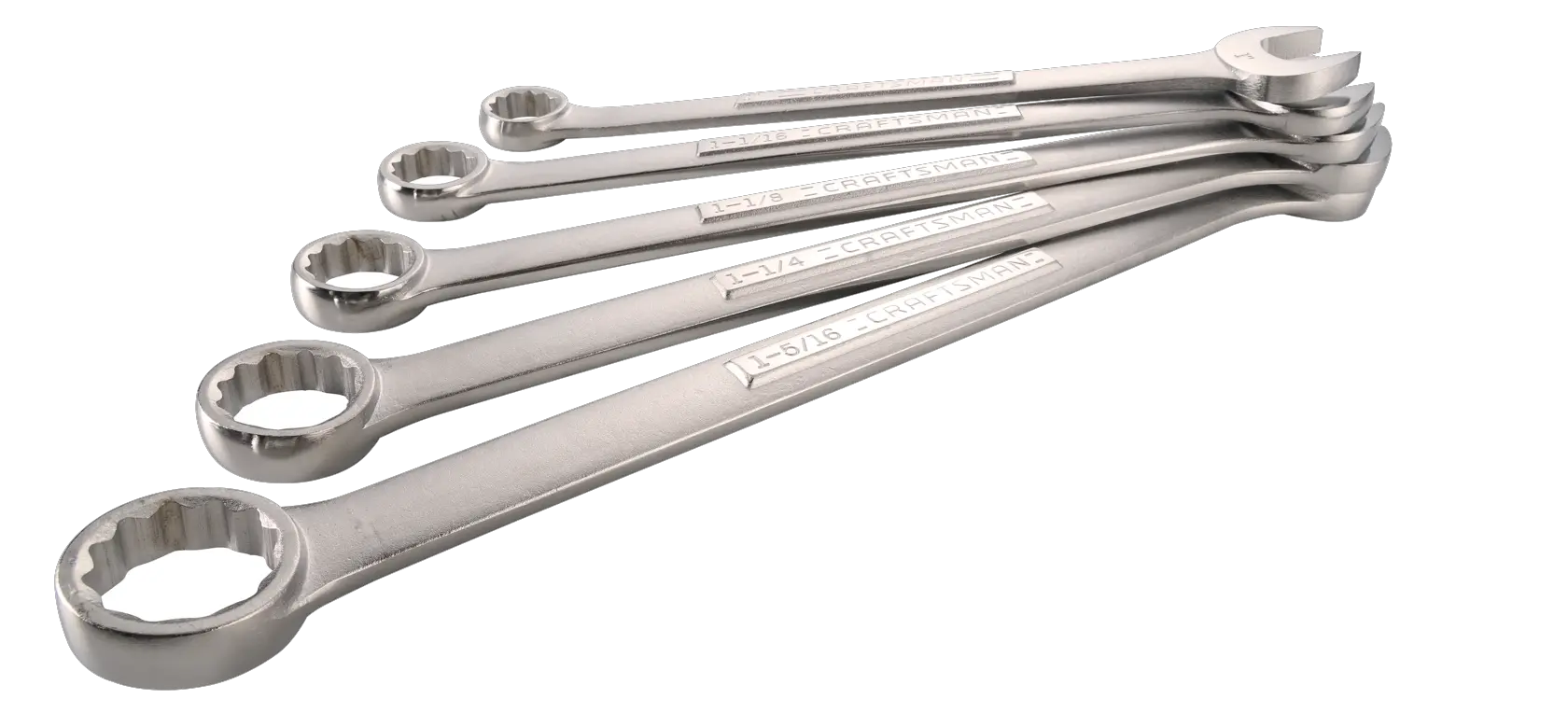 View of CRAFTSMAN Wrenches: Set on white background