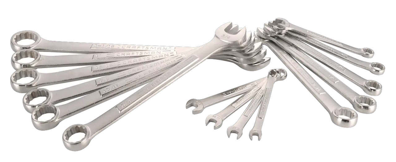 View of CRAFTSMAN Wrenches: Set on white background