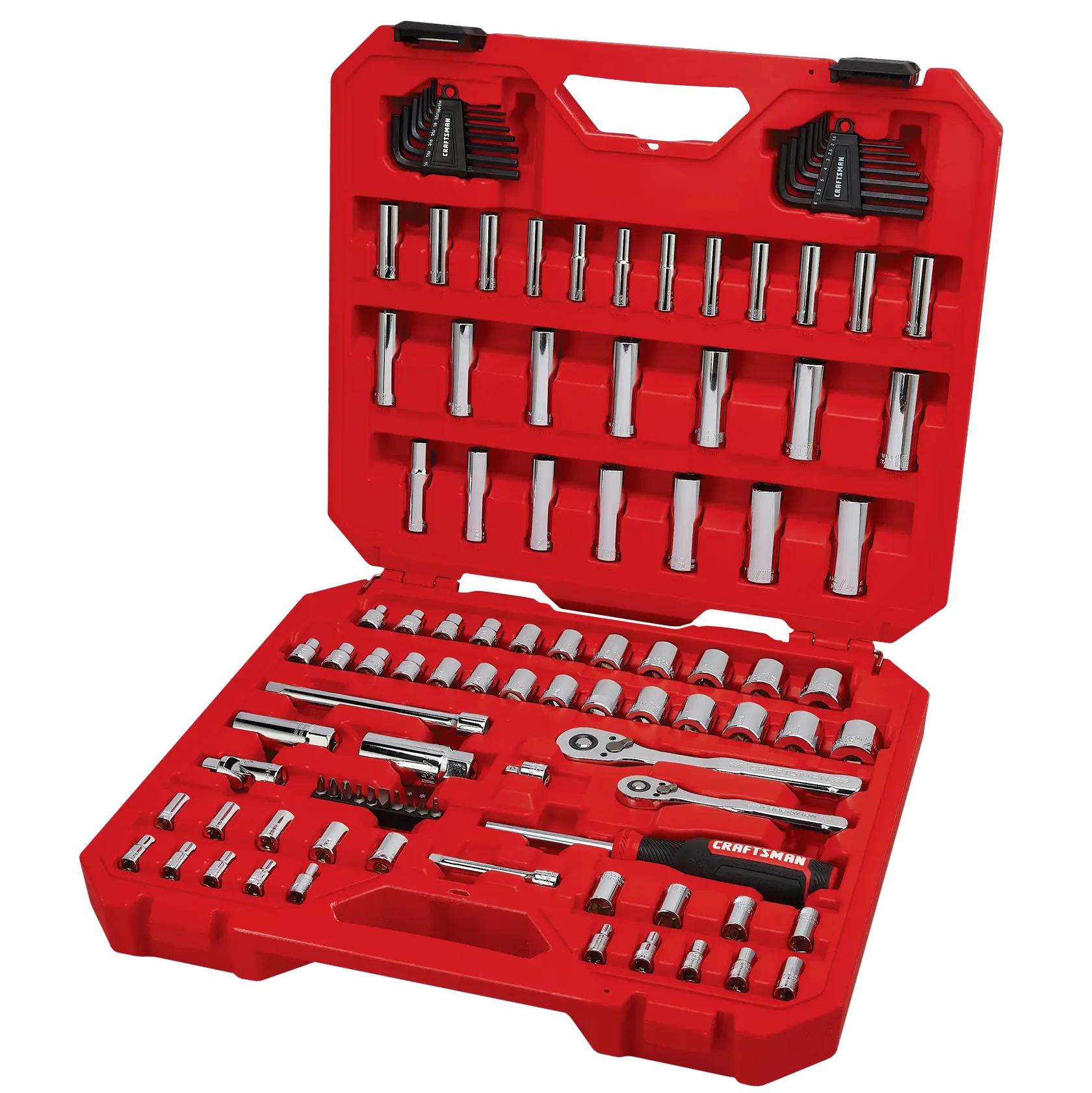 CRAFTSMAN 105PC MECH TOOL SET shown in open case