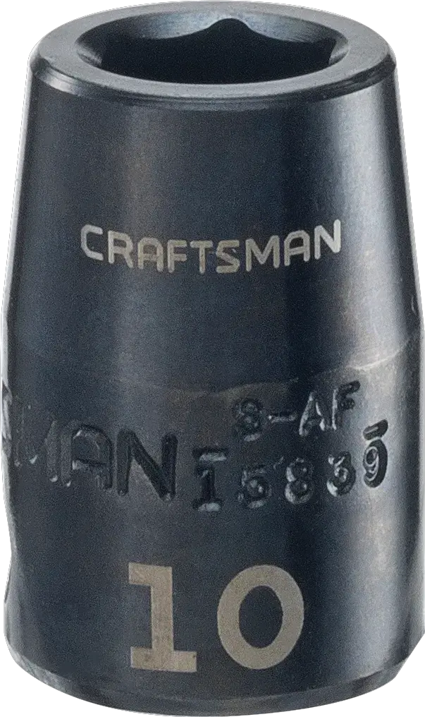 3 eighths inch 10 millimeter metric impact shallow socket.