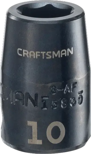 3 eighths inch 10 millimeter metric impact shallow socket.