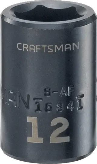 3 eighths inch 12 millimeter metric impact shallow socket.