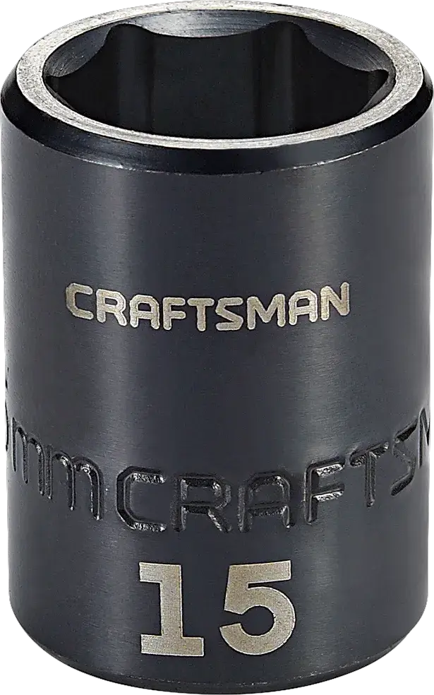 3 eighths inch 15 millimeter metric impact shallow socket.