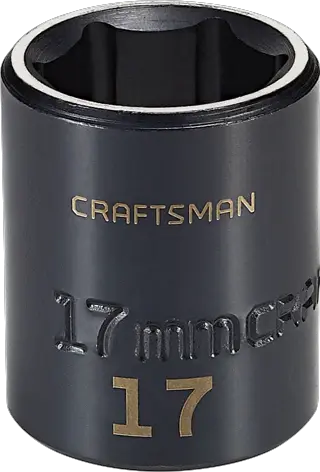 3 eighths inch 17 millimeter metric impact shallow socket.