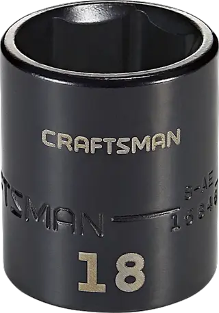 3 eighths inch 18 millimeter metric impact shallow socket.