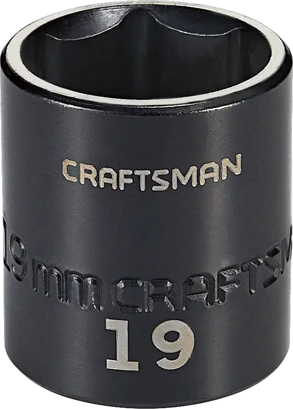 3 eighths inch 19 millimeter metric impact shallow socket.