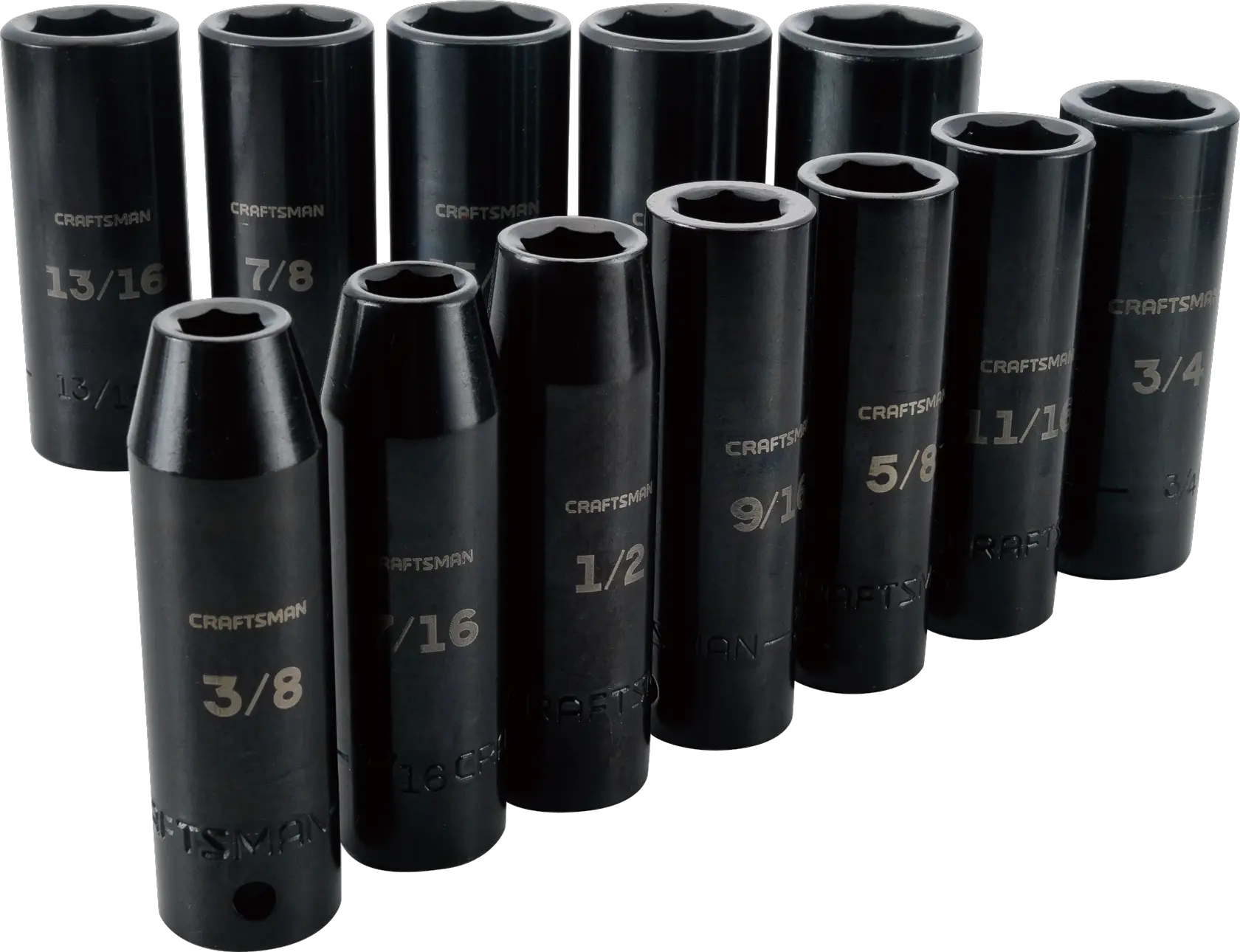 View of CRAFTSMAN Sockets: Impact on white background