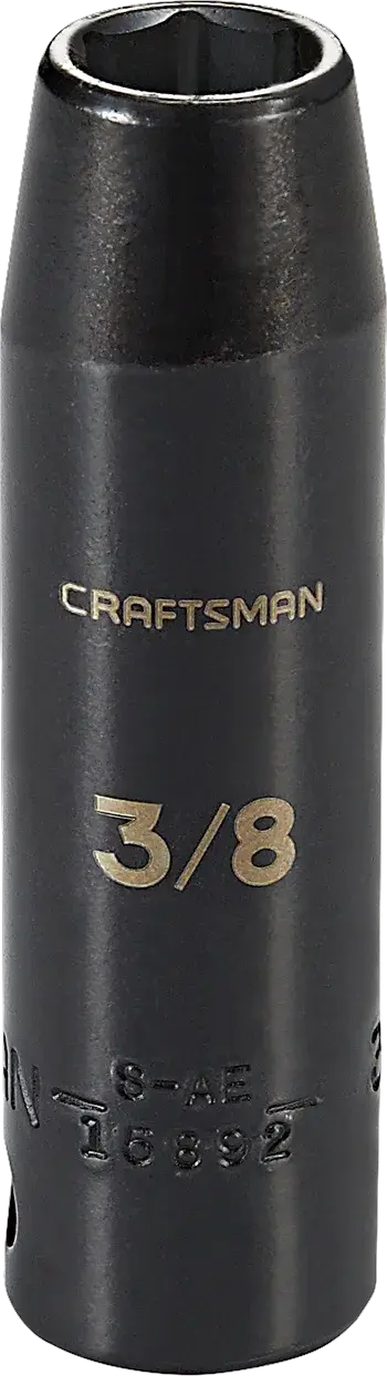 3 eighths inch drive 3 eighths inch S A E deep impact socket.