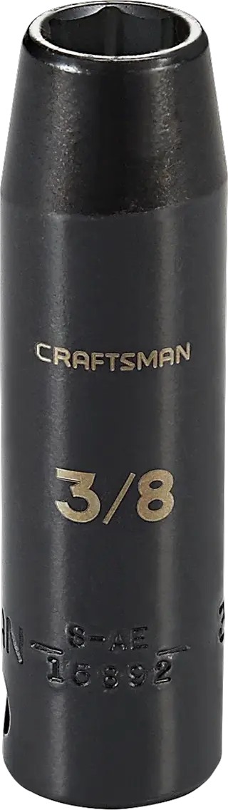 3 eighths inch drive 3 eighths inch S A E deep impact socket.