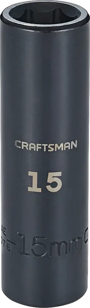 CRAFTSMAN 1/2-Inch Drive 15mm 6-Point Metric Deep Impact Socket