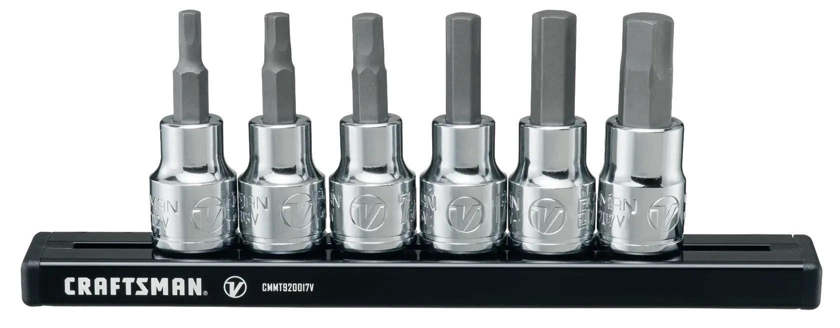 View of CRAFTSMAN Sockets: Hex on white background