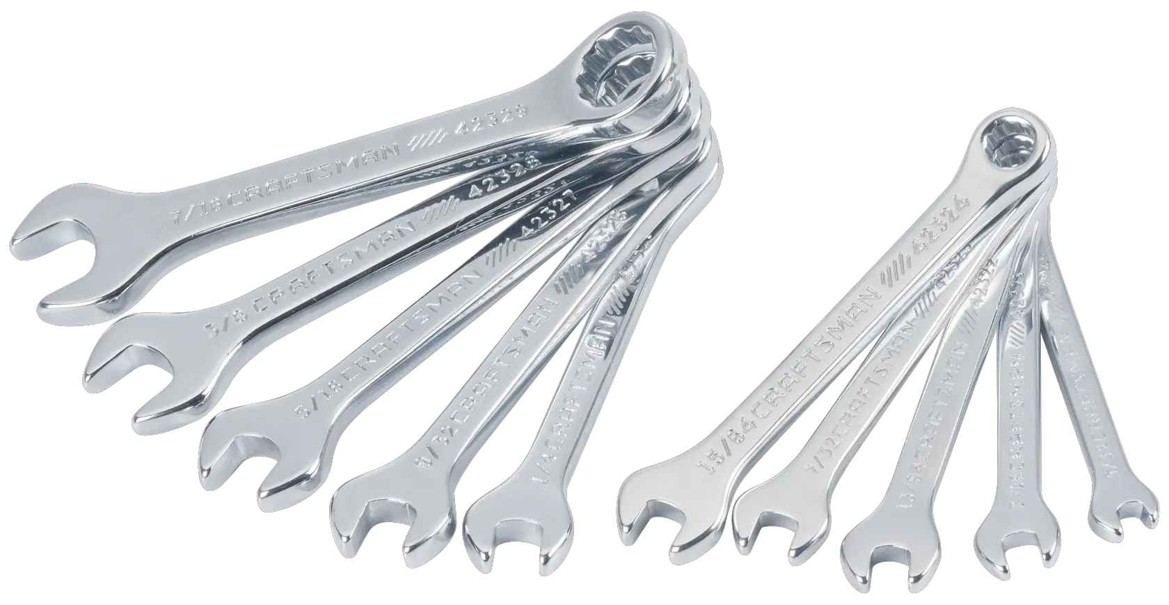 View of CRAFTSMAN Wrenches: Combination on white background