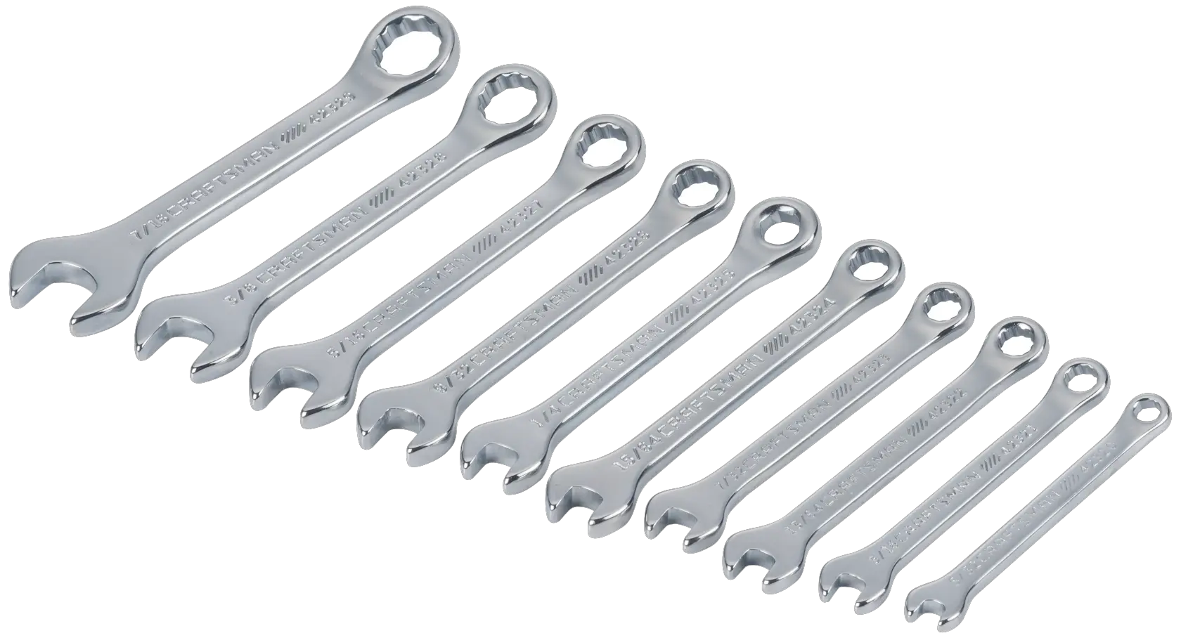View of CRAFTSMAN Wrenches: Combination on white background