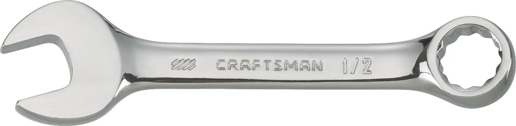 1 half inch short S A E combination wrench.