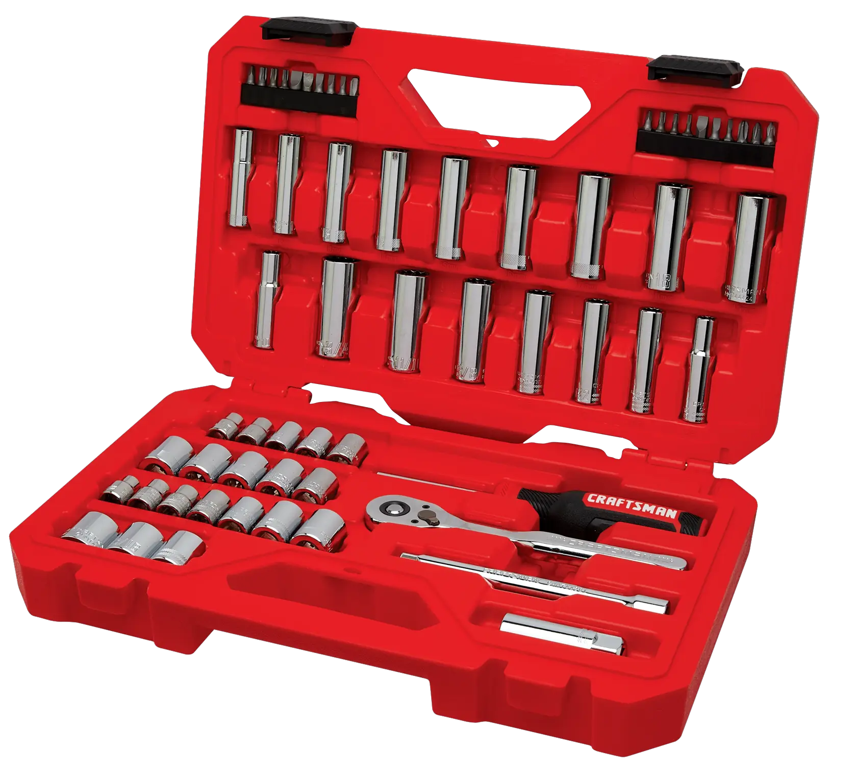 CRAFTSMAN  61PC MECH TOOL SET shown in open case