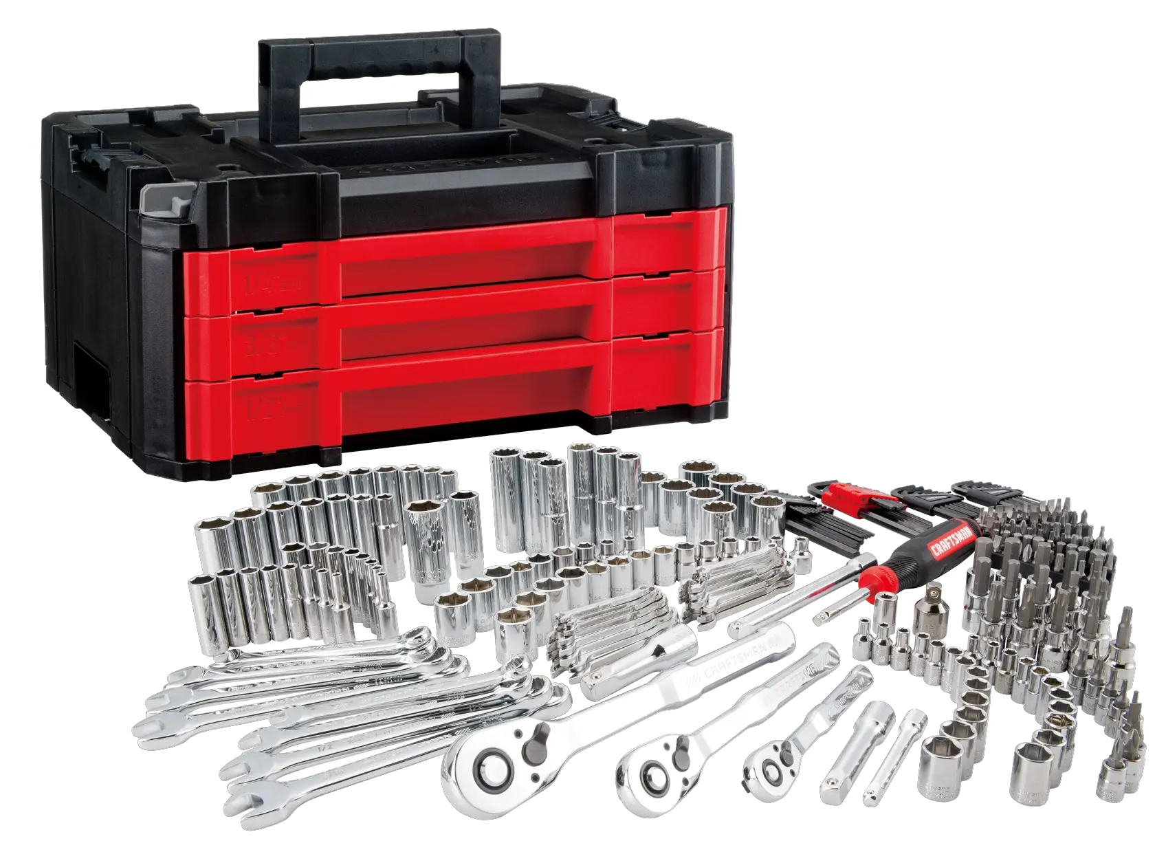 CRAFTSMAN 262-Piece VERSASTACK™ Standard (SAE) and Metric Mechanics Tool Set with Case