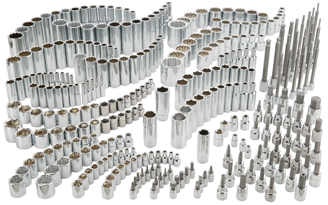 View of CRAFTSMAN Sockets: Set on white background