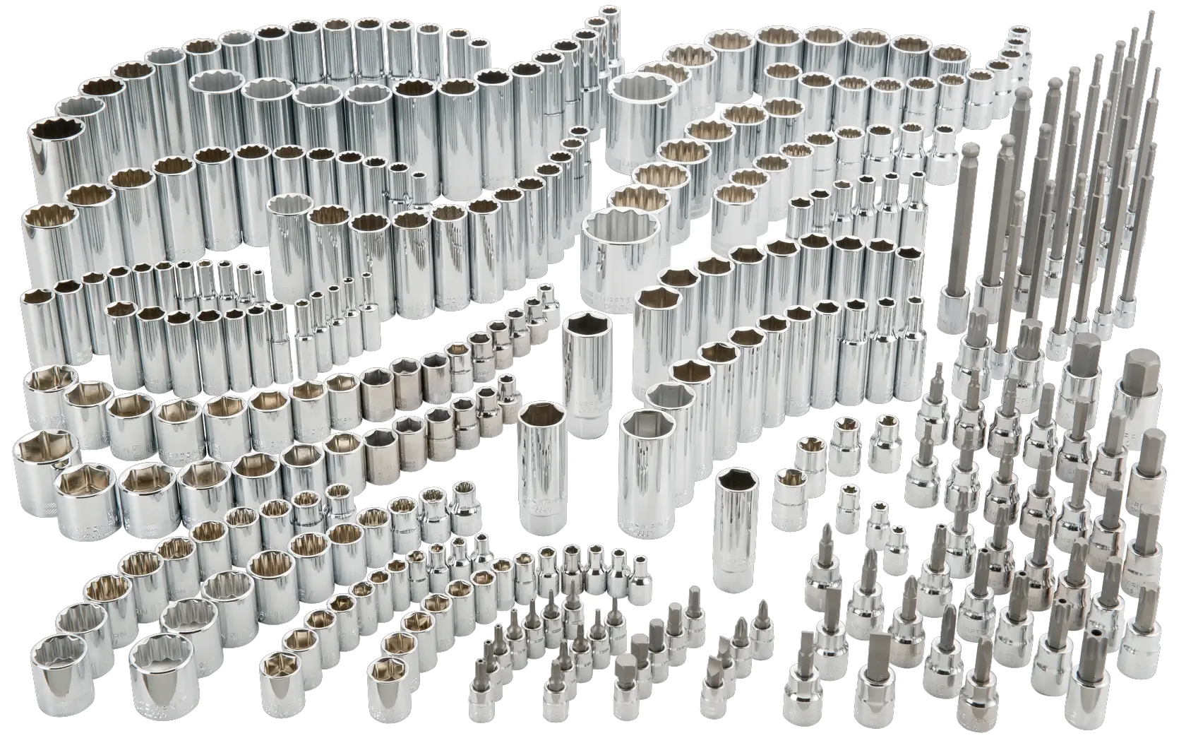 View of CRAFTSMAN Sockets: Set on white background