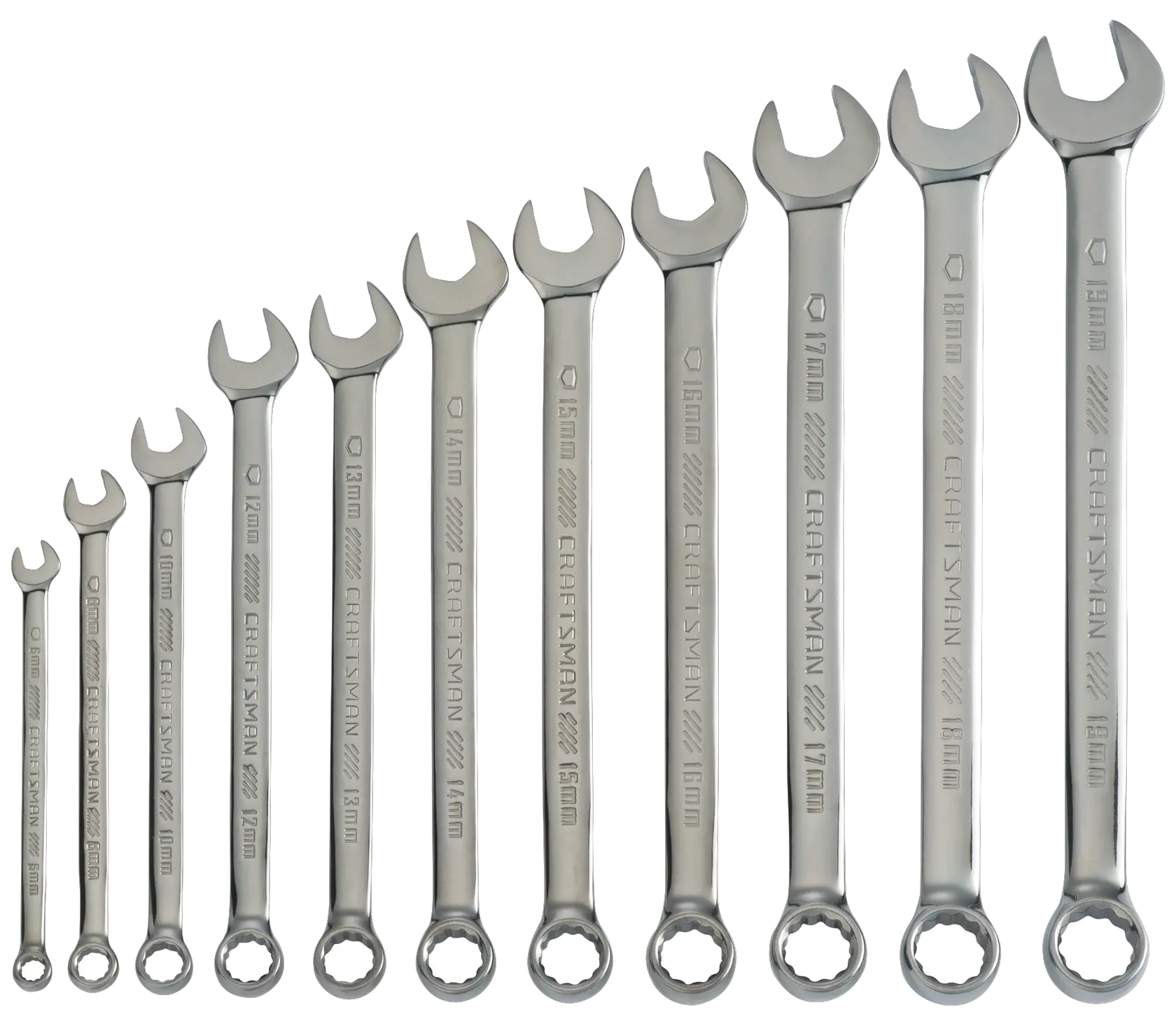 View of CRAFTSMAN Wrenches on white background