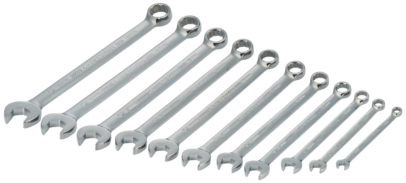 View of CRAFTSMAN Wrenches on white background