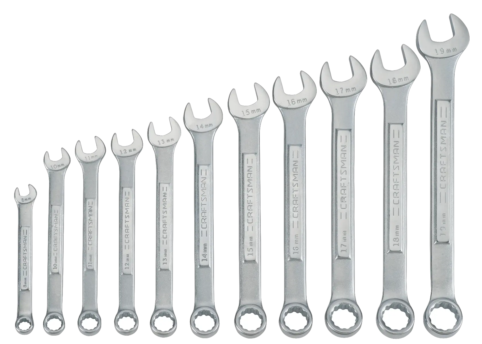 View of CRAFTSMAN Wrenches: Set on white background
