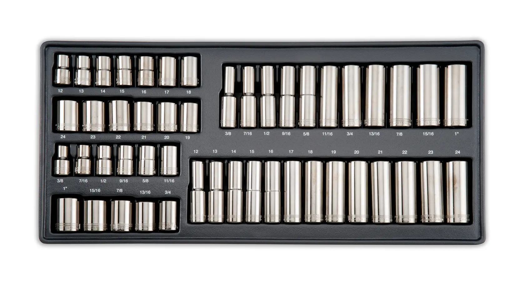 View of CRAFTSMAN Sockets: Set on white background