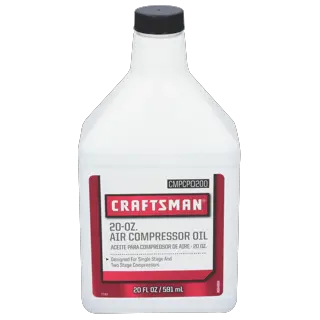 CRAFTSMAN CMPCPO200 Craftsman Air Tool Oil 20 oz compressor oil front view.