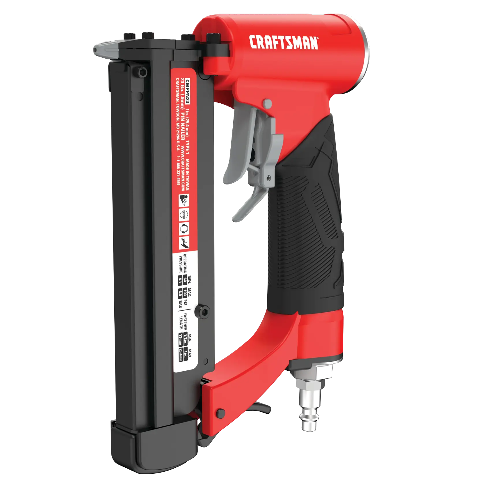 View of CRAFTSMAN Nailer: Pin on white background