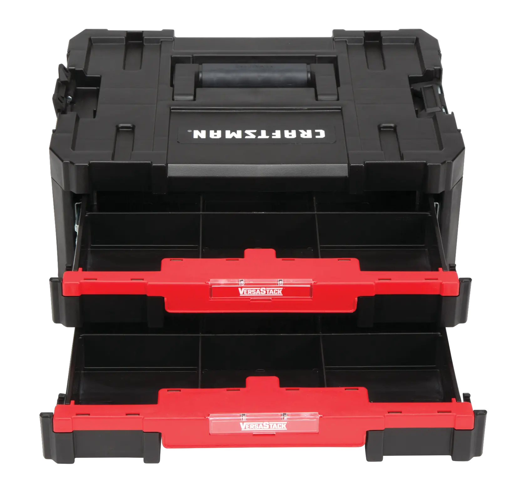 Profile of Versastack double shallow drawers.