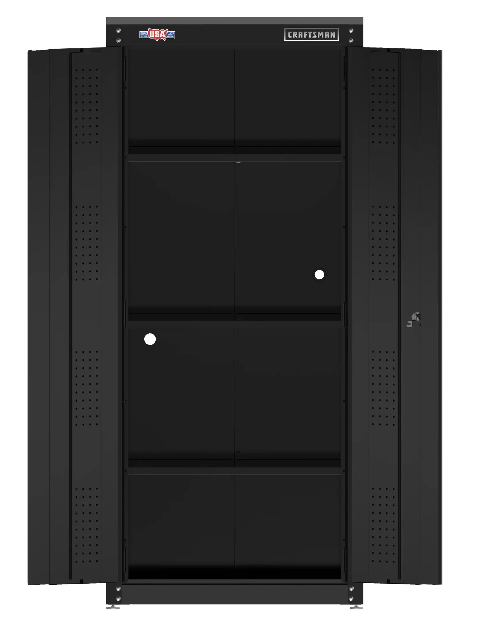 CRAFTSMAN 32-in wide storage cabinet straight forward view with doors open