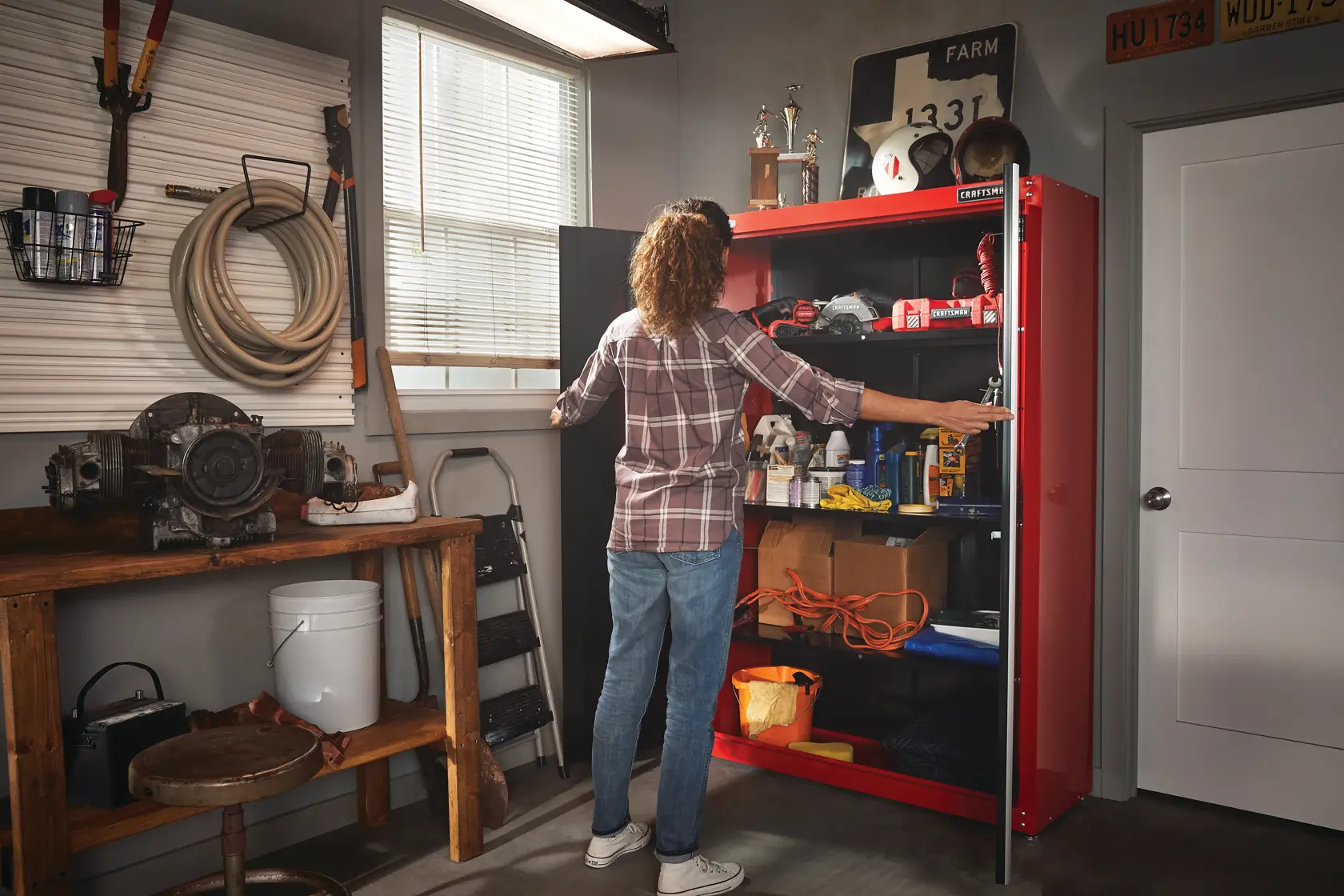 View of CRAFTSMAN Storage: Cabinets & Chests Rolling  being used by consumer