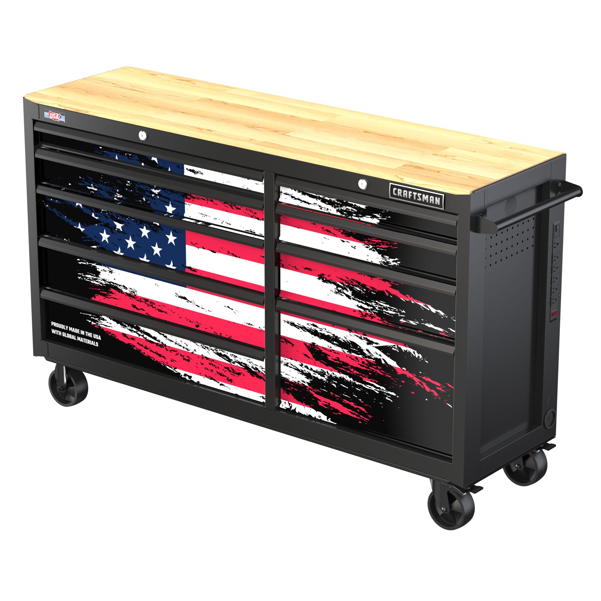 プレストマン CRAFTSMAN S2000 Series 63-Inch 9-Drawer Patriotic Mobile