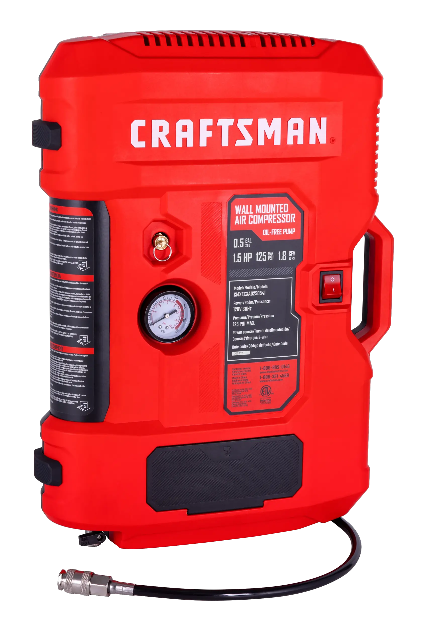Craftsman Wall Mount Compressor Side