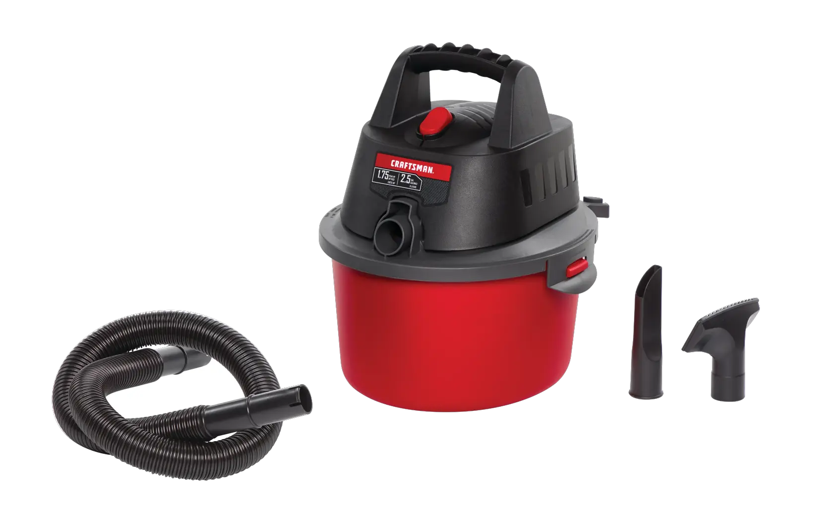 2.5 Gallon 1.75 Peak h p wet and dry vac kit.