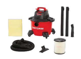 6 gallon 3.5 Peak h p wet and dry vac kit.