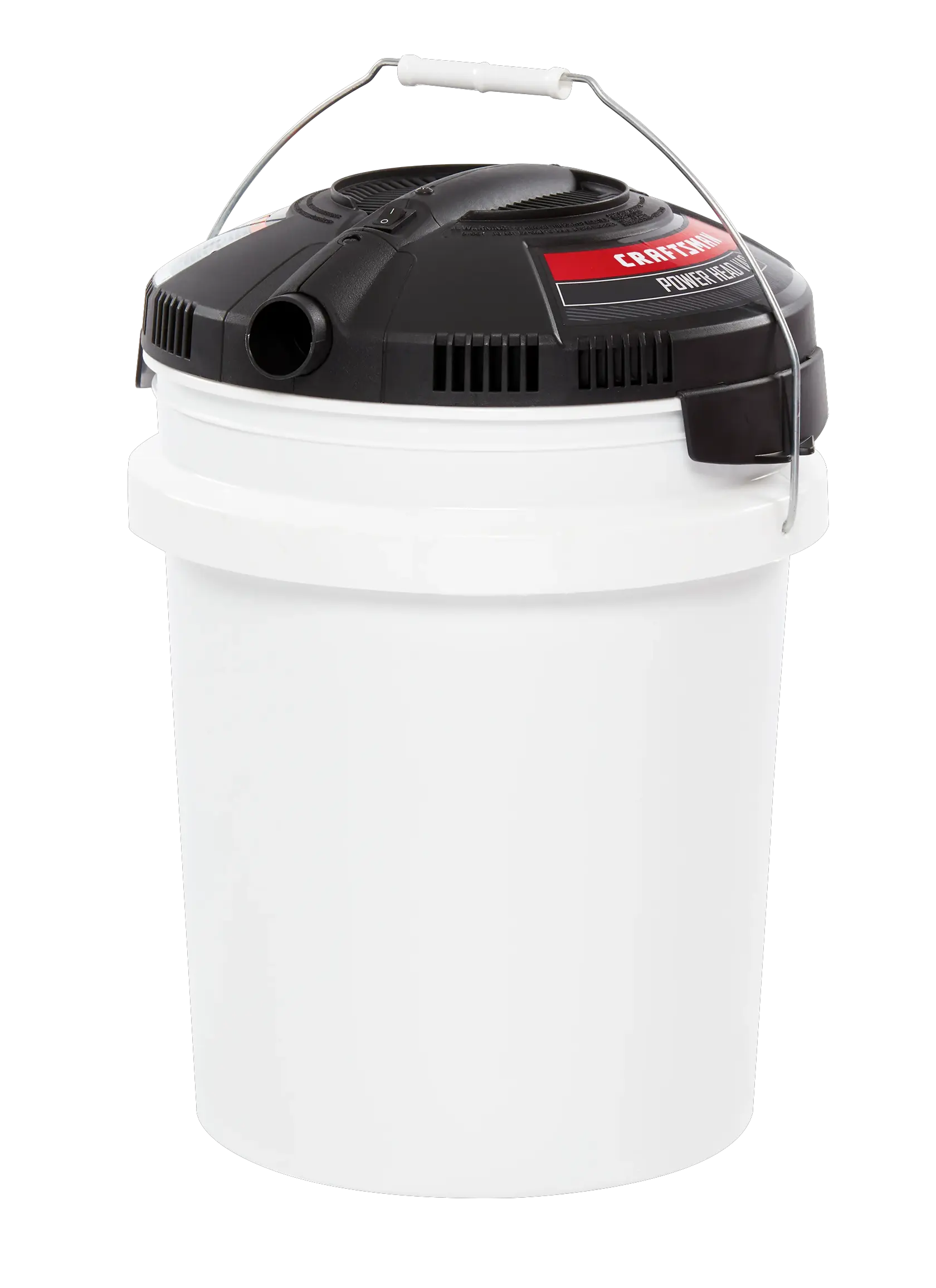 Front facing CRAFTSMAN 1.75 Peak HP Powerhead Bucket Head Wet/Dry Vac