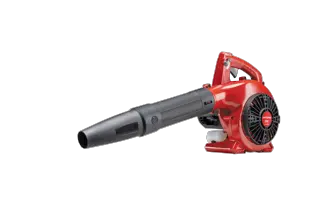 Right profile of 25 C C 2 cycle gas leaf blower.