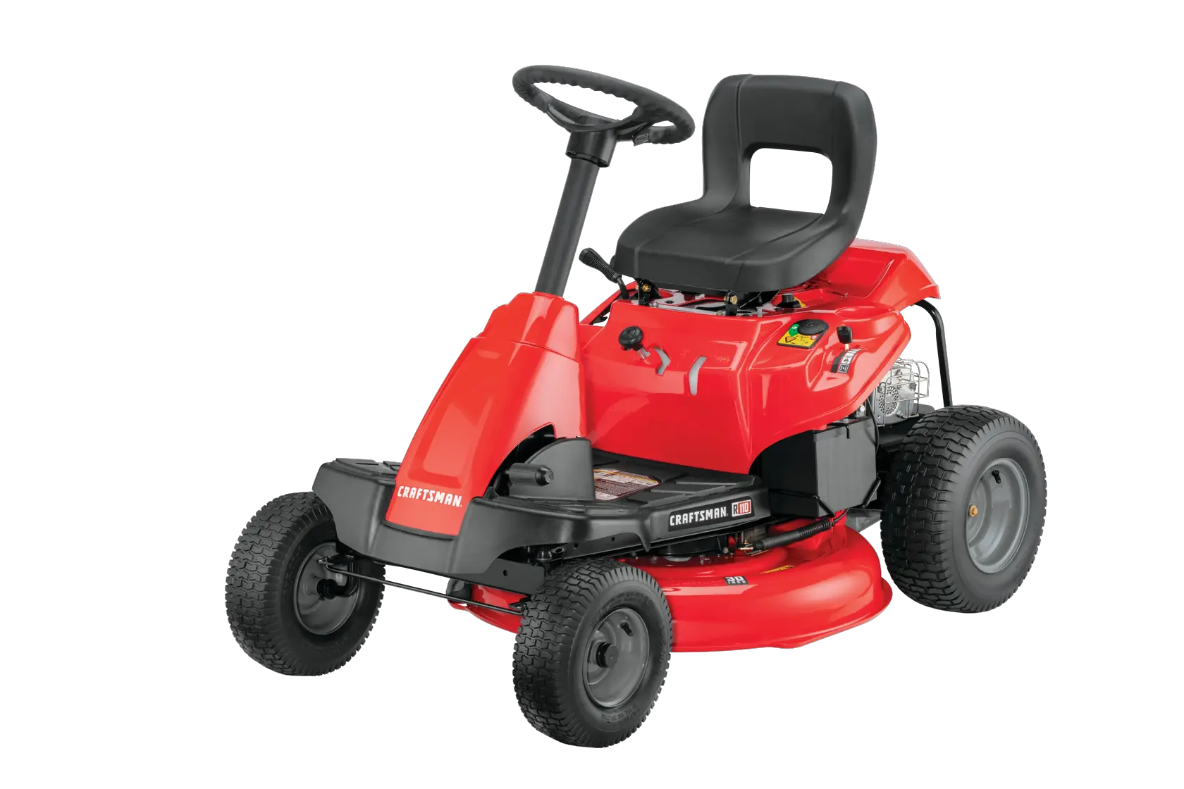 30 inch 10 h p gear drive mini riding mower with mulching kit.