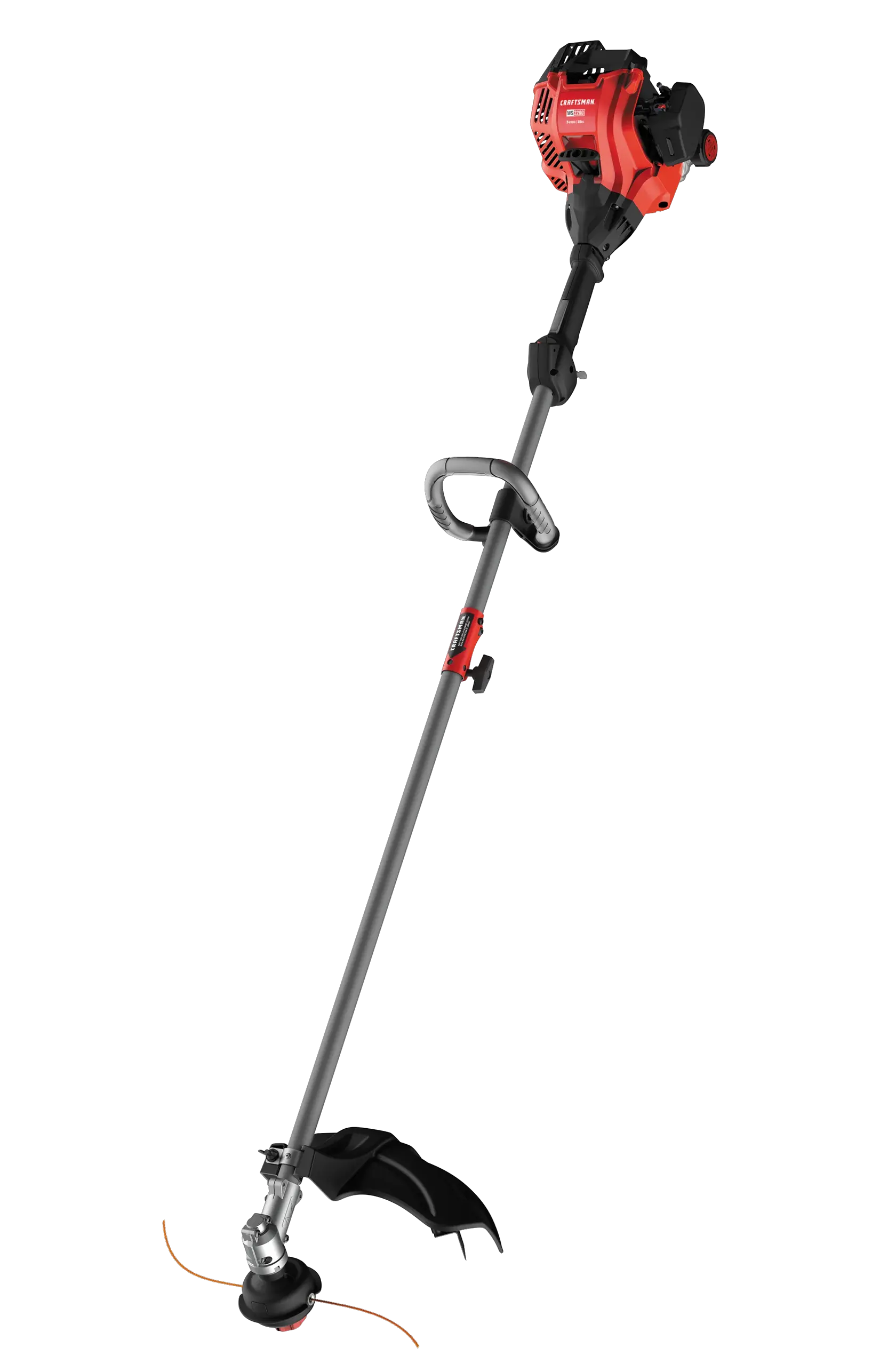 W S 2200 weedwacker 25 C C 2 cycle 17 inch attachment capable straight shaft gas trimmer.